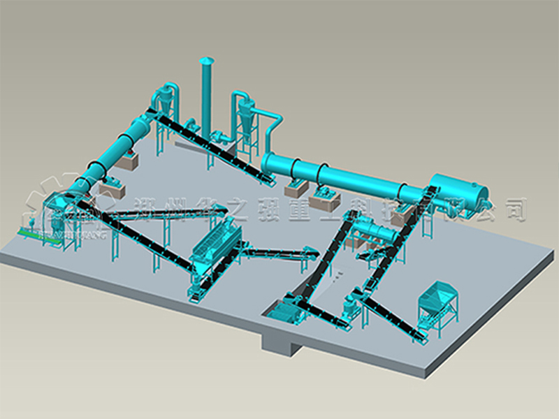 新型有機(jī)肥二合一造粒機(jī)生產(chǎn)線(xiàn)